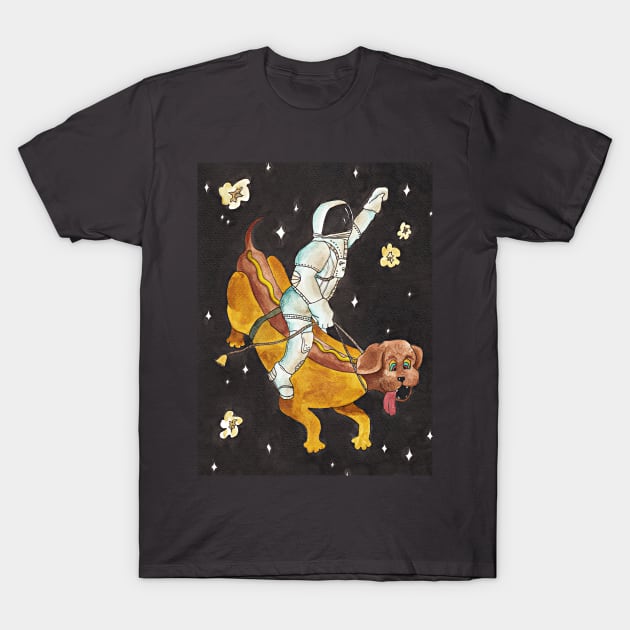 Hotdog space rodeo T-Shirt by annashell